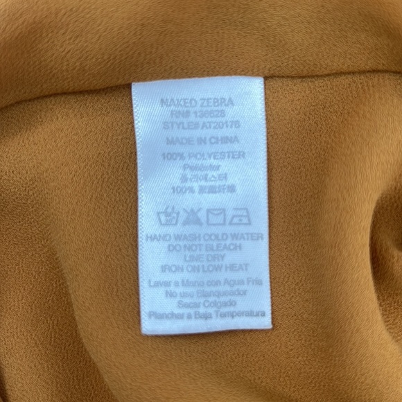 Naked Zebra Mustard Yellow Camisole Women's size S - Picture 7 of 9